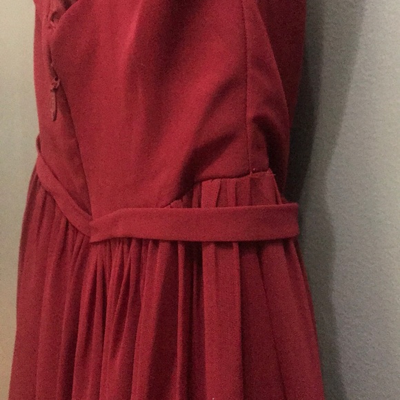 Azazie Kailyn Bridesmaid Dress in Burgundy size 6 - Picture 7 of 8